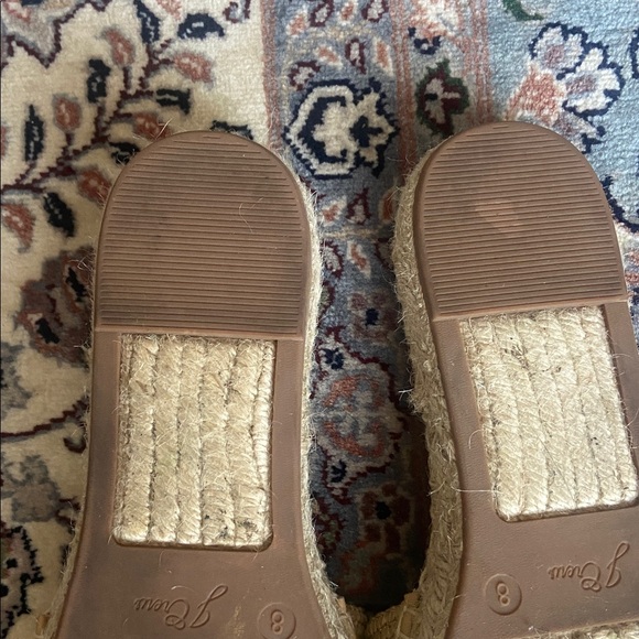 J. Crew Espadrille Platform woven raffia Slides sandals size 8 BH419 - Picture 8 of 10